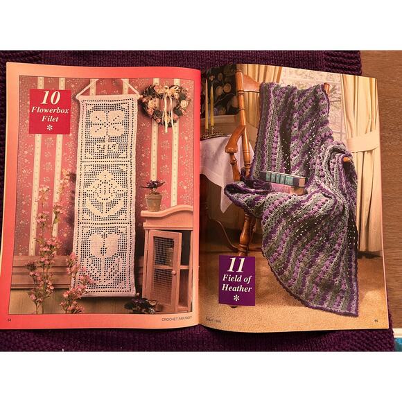 Crocheted fantasy pattern book 1998 sweater bag afgan - Picture 9 of 15